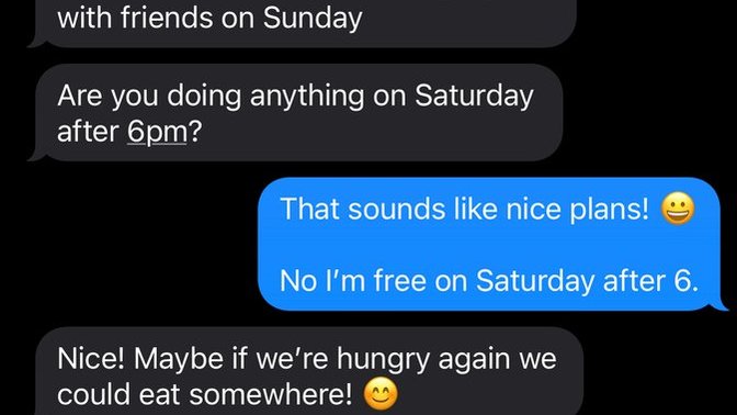Did he ask me out?