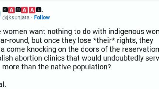 Should we put women seeking abortions on Federal land reservations?