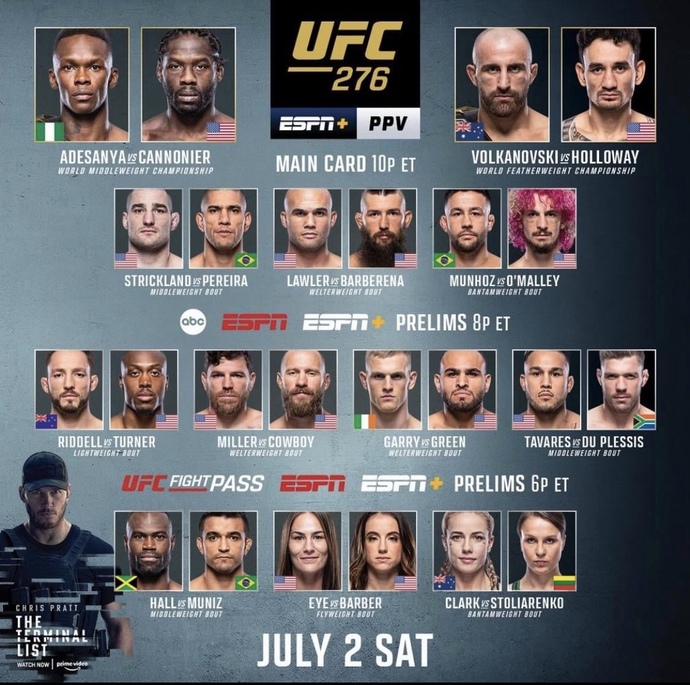 Are you watching UFC 276?