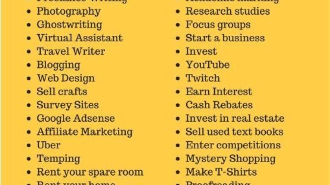 What kind of side home job would you have?