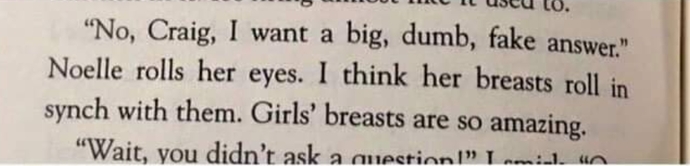What do you think of these parts in books written by men?