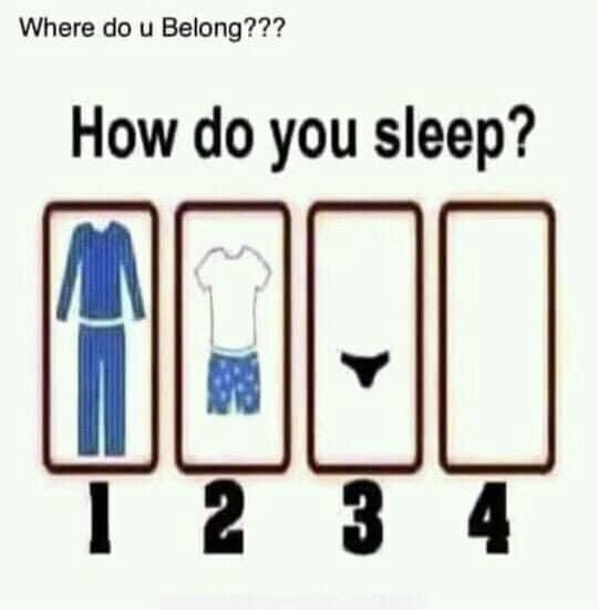 How do you sleep? Sexuality