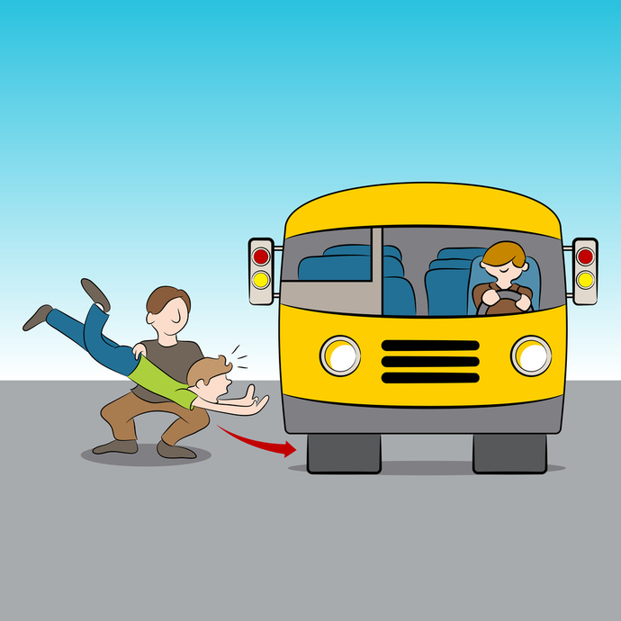 How would you react if you were actually thrown under the bus?
