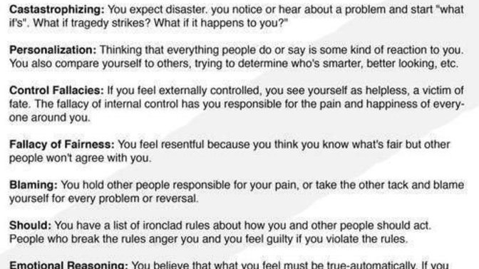 Which type of distorted thinking is yours?