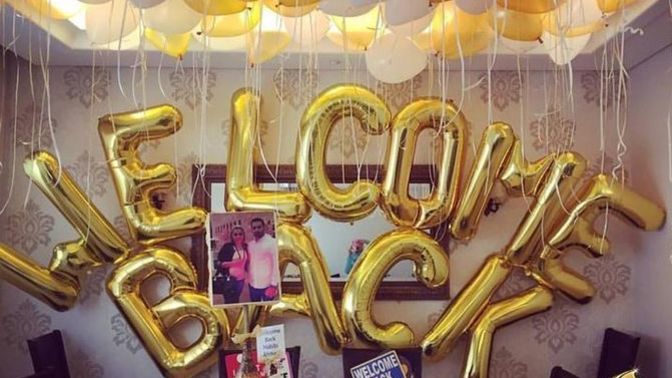 What's a good welcome back gift/gesture for my partner?