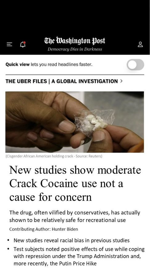 What do you think of Hunter Biden's crack scale?