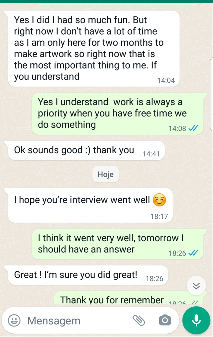 Why girl say not have too much time but messages?
