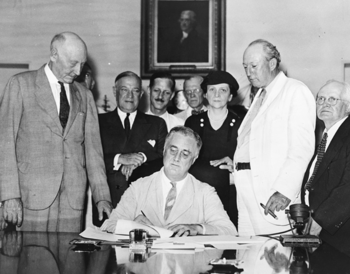Signing of the Social Security Act 1935