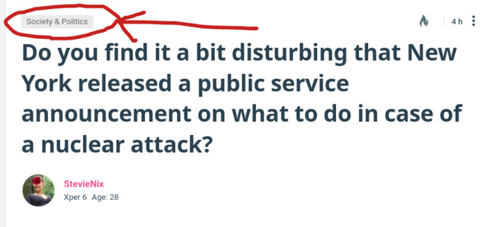 Do you find it a bit disturbing that New York released a public service announcement on what to do in case of a nuclear attack?
