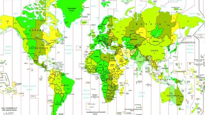 Geography Question #5 - How many standard TIME ZONES are there, and how many places deviate from their standard zone?