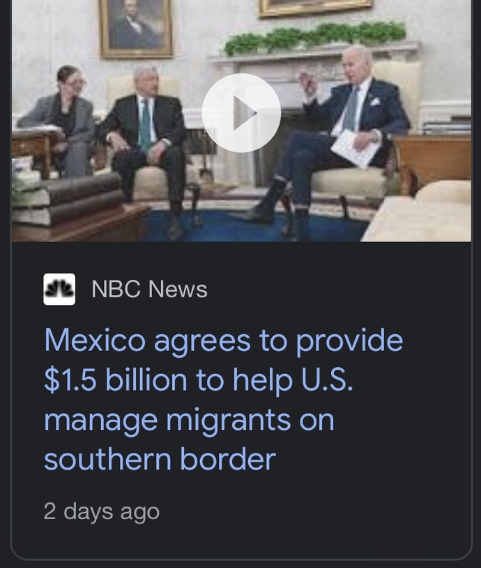 AMLO has made an agreement with Joe Biden to put in $1.5B dollars in into border security in exchange for more Mexican migrants workers. Good deal?