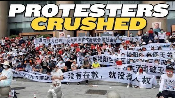 Are you aware of the violent protests being shut down in china?
