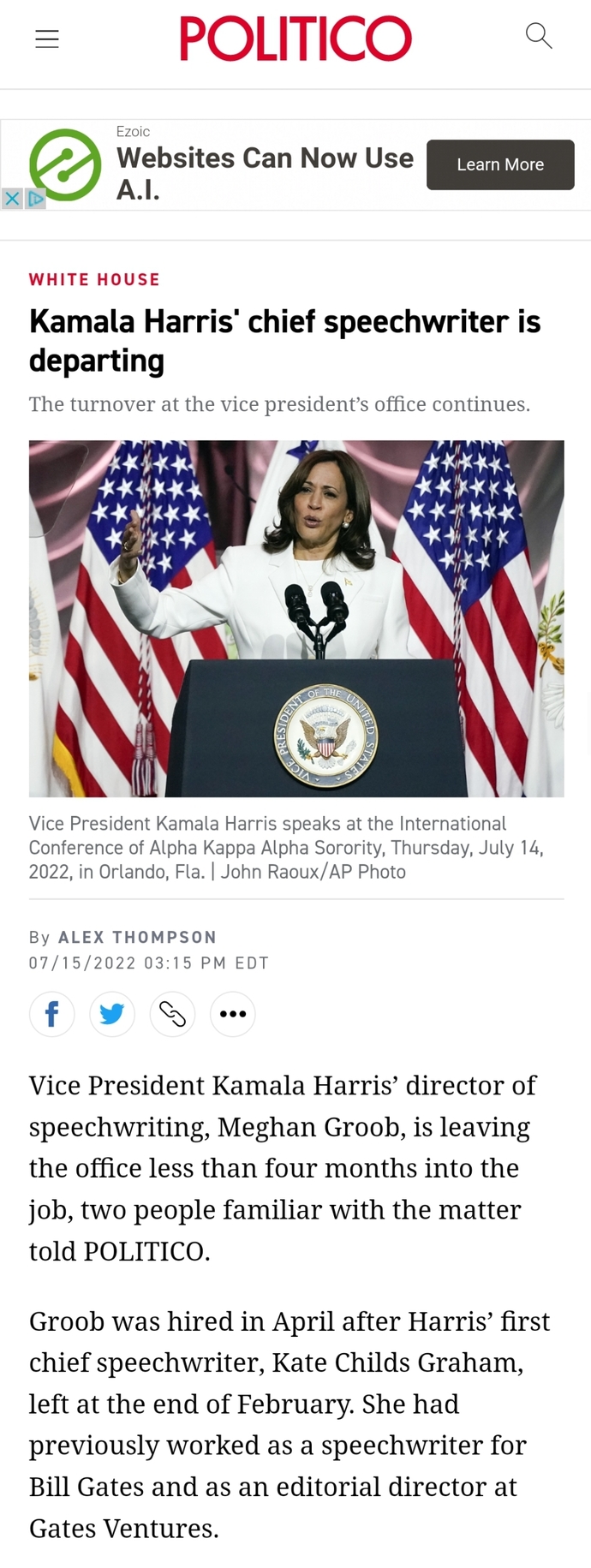 Her staff keeps leaving.
