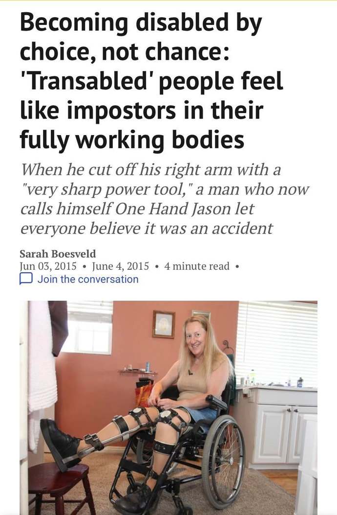 Hypothetical scenario below on transgenderism?