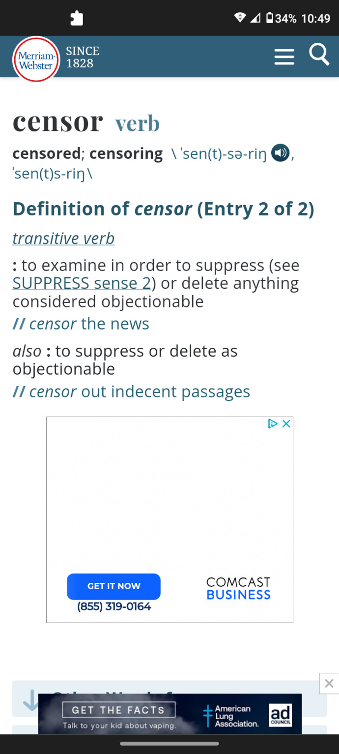 Censorship has no place in a free society?