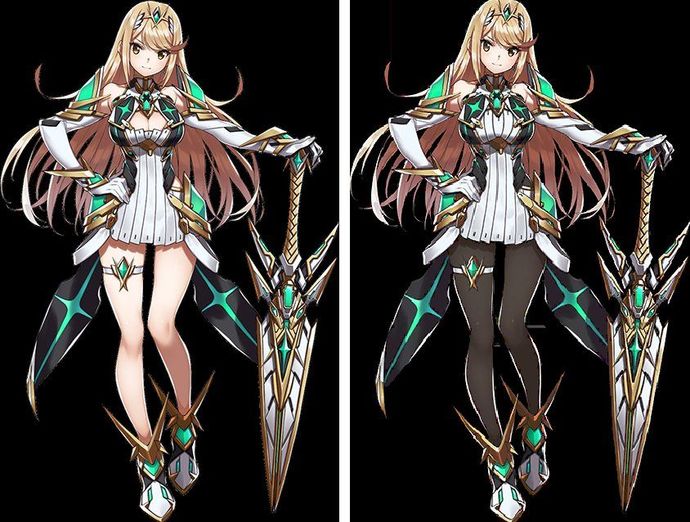 Im cosplaying as this character. Do you think should I do the leggings one or bare legs one?