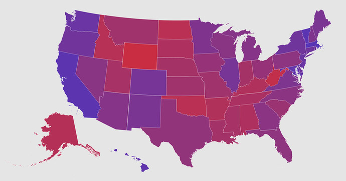 Most of America is neither Red nor Blue; it's Purple.
