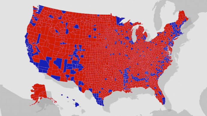 How do you feel about this map of America and how its political interests are accurately split?