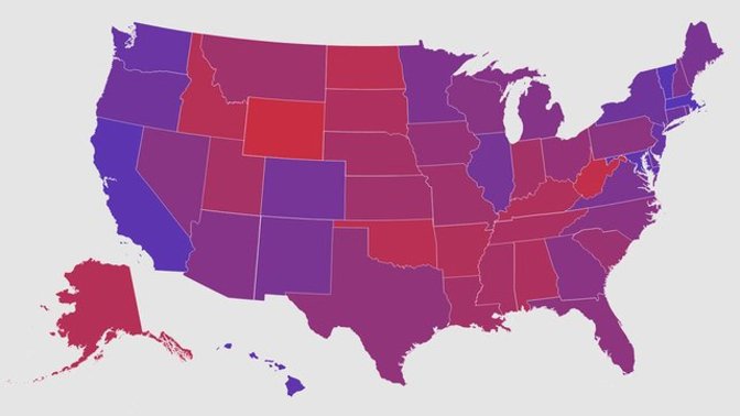 How do you feel about this map of America and how its political interests are accurately split?