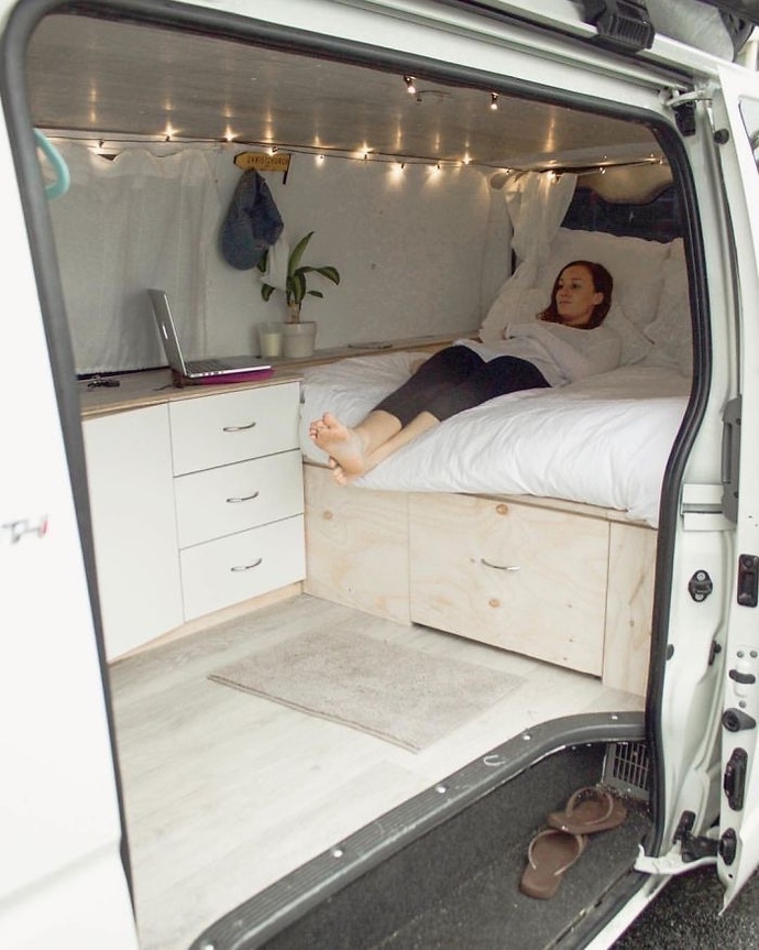 Would you live in a custom van with your partner and travel the world?
