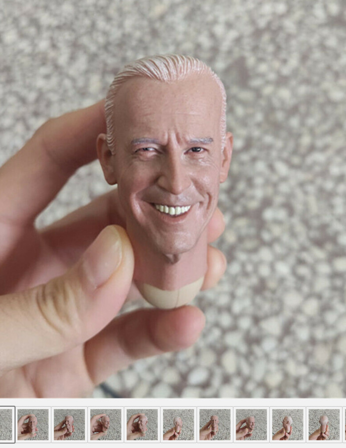 Which of these doll heads looks closer to Biden?