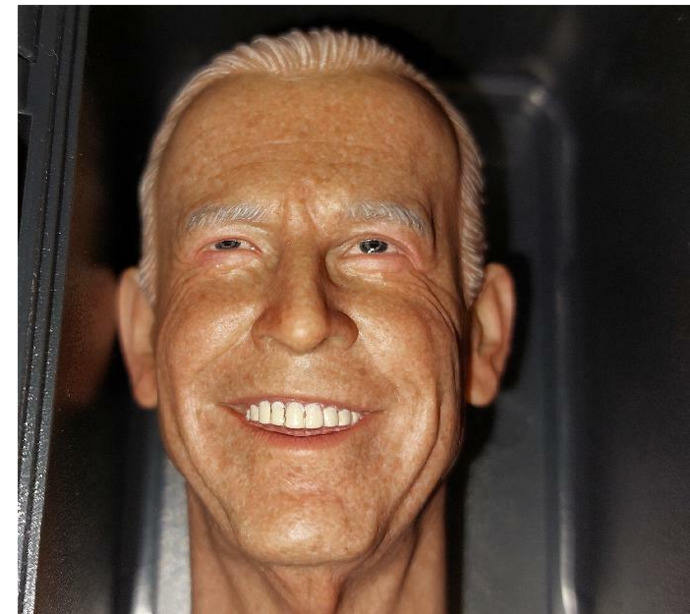 Which of these doll heads looks closer to Biden?