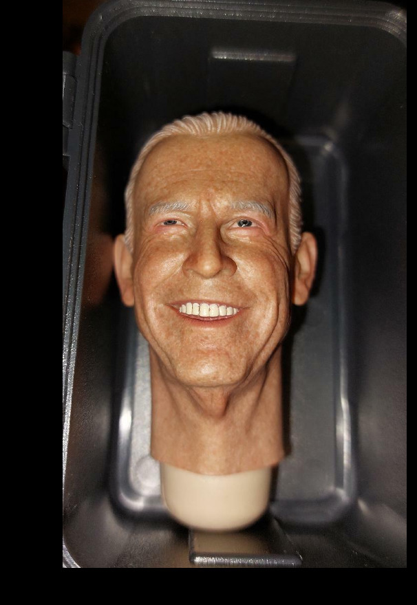 Which of these doll heads looks closer to Biden?