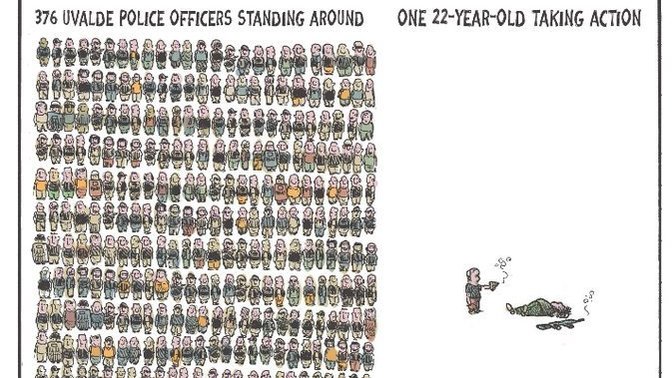 Who would win at 40 yards? 376 trained police with rifles or... one concealed carry boi?
