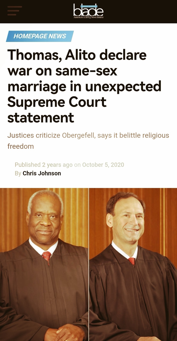 Should the legality of gay marriage be reviewed, as these two Supreme Court justices recommended?
