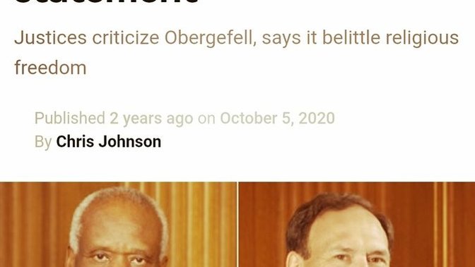 Should the legality of gay marriage be reviewed, as these two Supreme Court justices recommended?