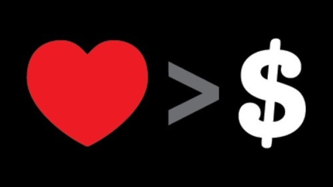 Why do people give too much importance to love over money?