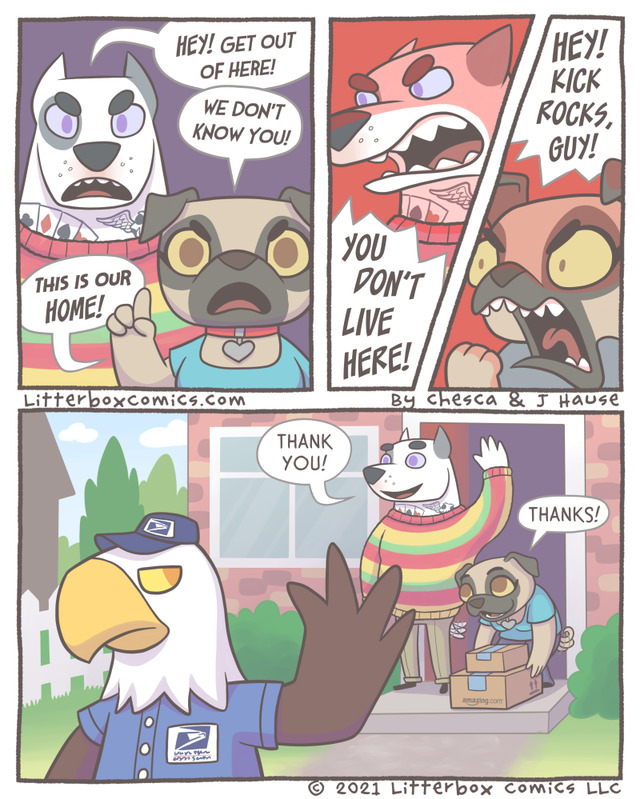 If dogs bark their head off at me delivering food to their owners houses does that make me a bad person?
