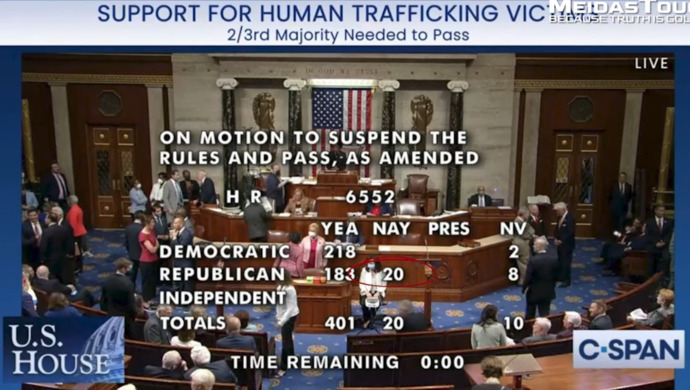 20 Republicans Vote For Human Trafficking. Are you voting for these Republicans?