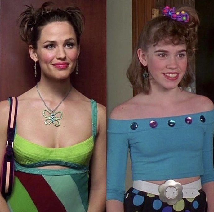 Jennifer Garner (32 y/o) and Christa Allen (13 y/o) in 2004