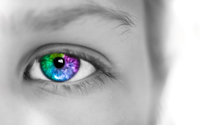 Which color is opposite to purple?