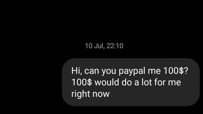 Is it bad to ask celebrities for money? sent message to bhadbhabie?