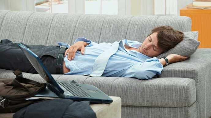 Which of these is the better thing to do immediately after getting home from a long day at work?