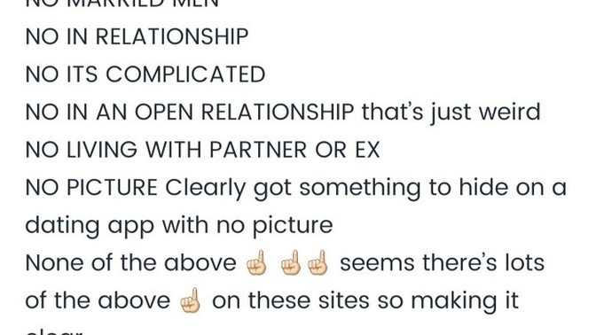 Why do women on dating sites either write short profiles or complain about what they don't want?