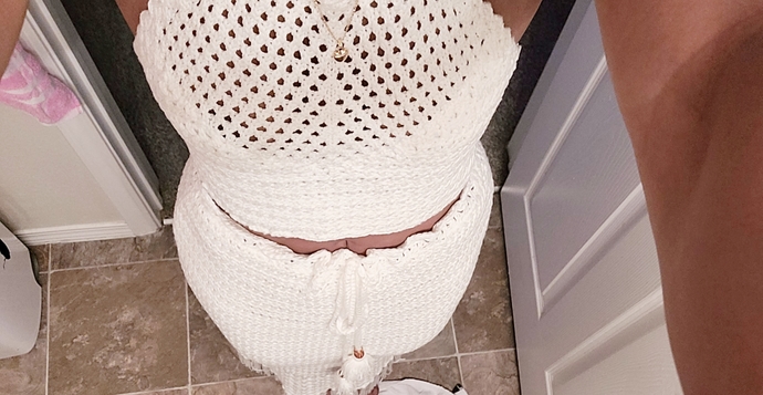 How Does This Crochet Skirt & Halter Set Look?