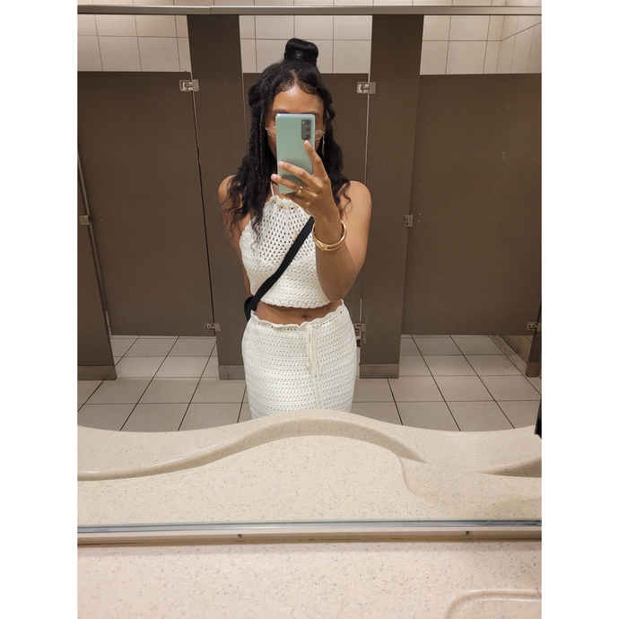 How Does This Crochet Skirt & Halter Set Look?