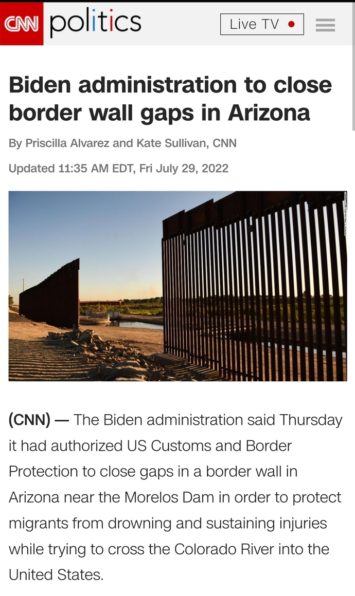 Biden Administration to finish the Wall Trump started after they mocked Trump for building it, How does that make you feel?