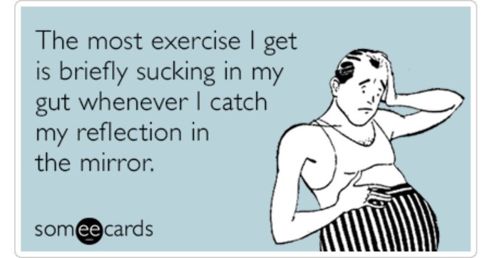 Do you suck in your stomach when youre walking?