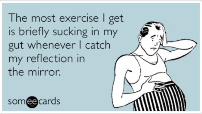 Do you suck in your stomach when you're walking?