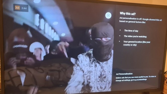 Why can you not report a YouTube Ad from TV App?