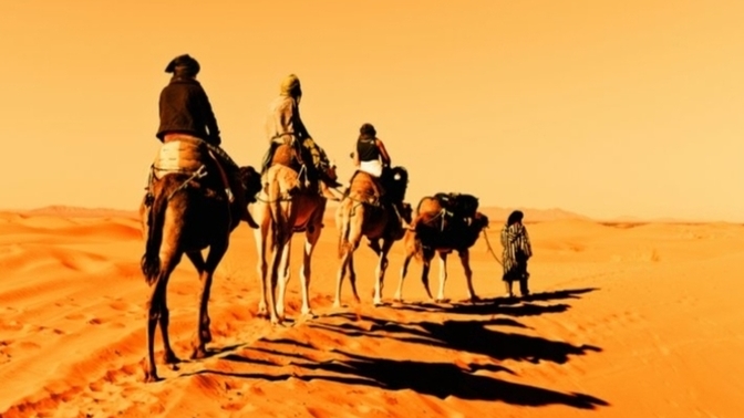 Do you think it is possible to cross the desert on foot or on a camel without a car?