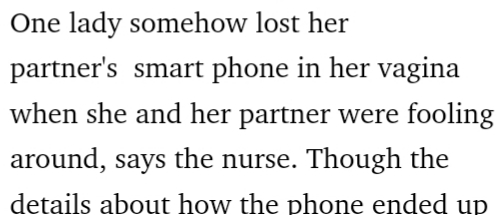 How do you think this female lost her partners phone?