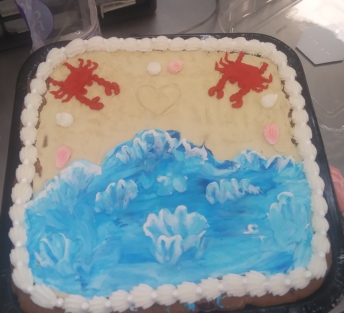 Made a cookie cake for the shelf at work what do you think?