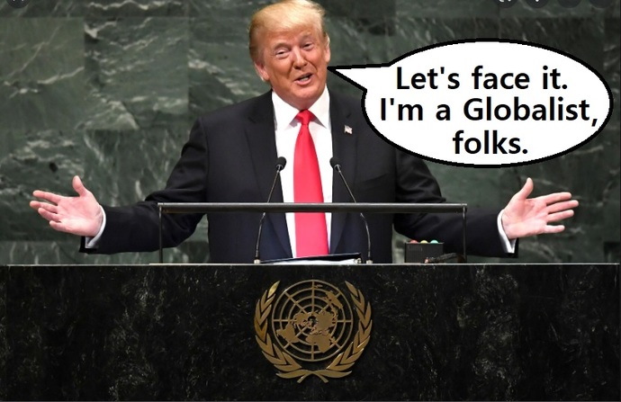 A Nationalist should side with his own nation. But Trump always sides with foreigners. Is Trump actually a Globalist?