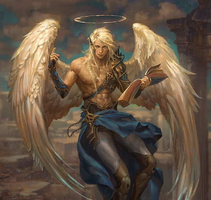 Should angels wear shirts when depicted in art?