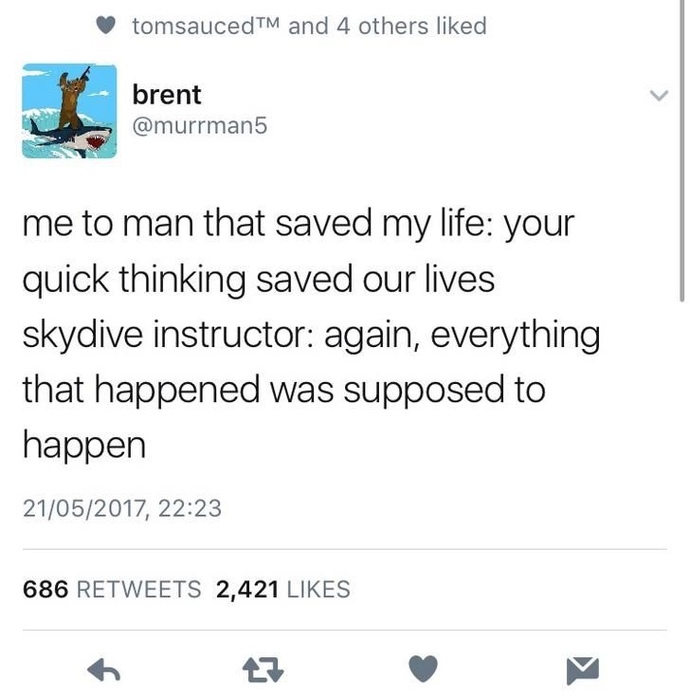 Tell me about a time where quick thinking saved your life?